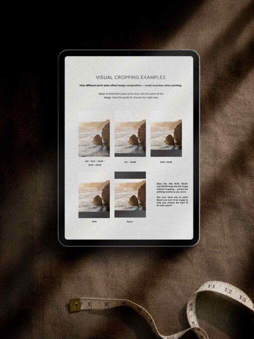 Photo Cropping + Digital File Care Guide Template for Photographers